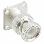 TE Connectivity, Plug Flange Mount BNC Connector, 75Ω, Solder Termination, Straight Body