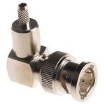TE Connectivity, Plug Cable Mount BNC Connector, 75Ω, Crimp Termination, Right Angle Body