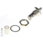 TE Connectivity Straight 75Ω Panel Mount BNC Connector, jack, Silver, Crimp Termination