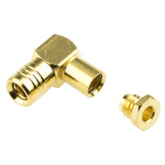 TE Connectivity Right Angle Cable Mount SMB Connector, 50Ω Impedance, Solder Termination