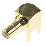 TE Connectivity, jack Through Hole SMB Connector, 50Ω, Solder Termination, Right Angle Body