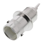 TE Connectivity, jack Panel Mount BNC Connector, 50Ω, Solder Termination, Straight Body