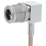 TE Connectivity, Plug Cable Mount QMA Connector, 50Ω, Crimp Termination, Right Angle Body