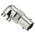 TE Connectivity Greenpar Series, jack PCB Mount BNC Connector, 50Ω, Through Hole Termination, Right Angle Body