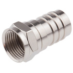 TE Connectivity, Plug Cable Mount F Connector, 75Ω, Hex Crimp Termination, Straight Body