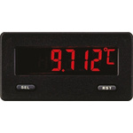 Red Lion CUB5TCR0 , LCD Digital Panel Multi-Function Meter for Temperature, 39mm x 75mm