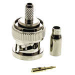 TE Connectivity, Plug Cable Mount BNC Connector, 75Ω, Crimp Termination, Straight Body