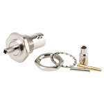 TE Connectivity, jack Panel Mount BNC Connector, 50Ω, Crimp Termination, Straight Body