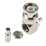 Amphenol, Plug Cable Mount BNC Connector, 50Ω, Crimp Termination, Right Angle Body