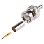 Amphenol, Plug Cable Mount BNC Connector, 50Ω, Crimp Termination, Straight Body