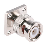 Amphenol, Plug Flange Mount BNC Connector, 50Ω, Solder Termination, Straight Body