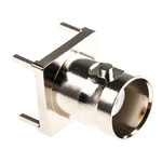 Amphenol, jack PCB Mount BNC Connector, 50Ω, Through Hole Termination, Straight Body