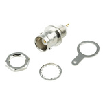 Amphenol, jack Panel Mount BNC Connector, 50Ω, Solder Termination, Straight Body