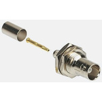 Amphenol, jack Panel Mount BNC Connector, 50Ω, Crimp Termination, Straight Body