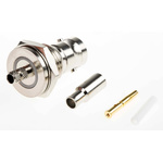 Amphenol RF, jack Panel Mount BNC Connector, 50Ω, Crimp Termination, Straight Body