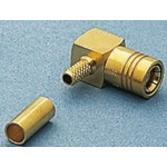 Amphenol SMZ Series, Plug Cable Mount Type 43 Connector, 75Ω, Crimp Termination, Right Angle Body
