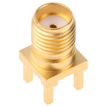 Telegartner, jack PCB Mount SMA Connector, 50Ω, Solder Termination, Straight Body