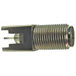 TE Connectivity, jack Through Hole F Connector, Solder Termination, Straight Body
