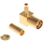 TE Connectivity, Plug Cable Mount SMB Connector, 50Ω, Crimp Termination, Right Angle Body