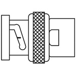 TE Connectivity, Plug Cable Mount BNC Connector, 50Ω, Solder Termination, Straight Body
