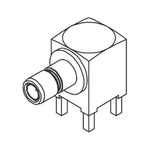 Molex SMB Series, jack Through Hole SMB Connector, 50Ω, Solder Termination, Right Angle Body