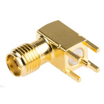 Molex SMA Series, jack PCB Mount SMA Connector, 50Ω, Solder Termination, Right Angle Body
