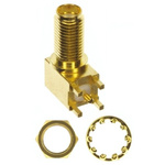 Molex SMA Series, jack PCB Mount SMA Connector, 50Ω, Solder Termination, Right Angle Body