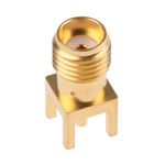 Molex SMA Series, jack PCB Mount SMA Connector, 50Ω, Solder Termination, Straight Body