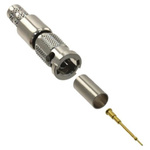 Amphenol RF HD-BNC Series, Plug Cable Mount HD-BNC Connector, 75Ω, Crimp Termination, Straight Body