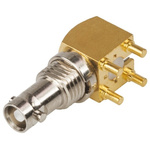 Amphenol RF HD-BNC Series, jack Panel Mount HD-BNC Connector, 75Ω, Through Hole Termination, Right Angle Body