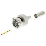 Telegartner, Plug Cable Mount BNC Connector, 75Ω, Crimp Termination, Straight Body