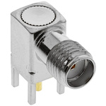Molex SMA Series, jack PCB Mount SMA Connector, 50Ω, Solder Termination, Right Angle Body