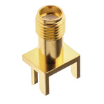 Molex SMA Series, jack Edge Mount SMA Connector, 50Ω, Solder Termination, Straight Body