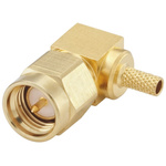 Rosenberger SMA Series, Plug Cable Mount SMA Connector, 50Ω, Crimp Termination, Right Angle Body