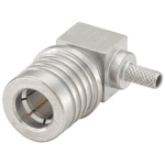 Rosenberger, Plug Cable Mount QMA Connector, 50Ω, Crimp, Solder Termination, Right Angle Body