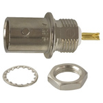 TE Connectivity, jack Panel Mount BNC Connector, 50Ω, Solder Termination, Straight Body