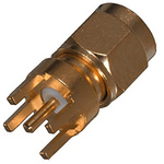 Cinch Connectors SMA Series, Plug PCB Mount SMA Connector, 50Ω, Solder Termination, Straight Body