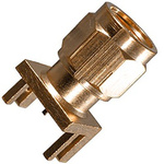Cinch Connectors SMA Series, Plug PCB Mount SMA Connector, 50Ω, Solder Termination, Straight Body