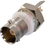 Cinch Connectors, jack Panel Mount BNC Connector, 50Ω, Solder Termination, Straight Body