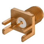 Cinch SMA Series, jack Edge Mount SMA Connector, 50Ω, Solder Termination, Straight Body