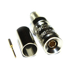 COAX Connectors, Plug Cable Mount 1.0/2.3 Connector, 75Ω, Crimp Termination, Straight Body