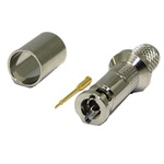 COAX Connectors, Plug Cable Mount Micro BNC Connector, 75Ω, Crimp Termination, Straight Body