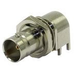 COAX Connectors, jack PCB Mount BNC Connector, 75Ω, Through Hole Termination, Right Angle Body
