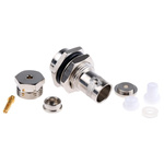 Telegartner, jack Panel Mount BNC Connector, 50Ω, Clamp Termination, Straight Body