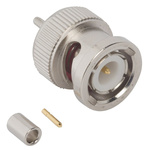 Amphenol RF BNC Series, Plug Cable Mount BNC Connector, 50Ω, Crimp Termination, Straight Body