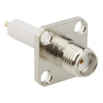 Amphenol RF, jack Flange Mount SMA Connector, 50Ω, Solder Termination, Straight Body