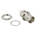 Amphenol RF BNC Series, jack Panel Mount BNC Connector, 50Ω, Solder Termination, Straight Body