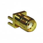 Amphenol RF, jack Edge Mount SMA Connector, 50Ω, Solder Termination, Straight Body