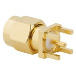 Amphenol RF, Plug PCB Mount SMA Connector, 50Ω, Solder Termination, Straight Body