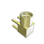 Samtec MMCX Series, jack Through Hole MMCX Connector, 50Ω, Solder Termination, Right Angle Body